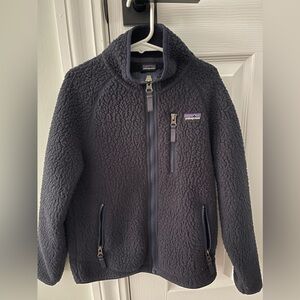 Patagonia kids blue zip up fleece